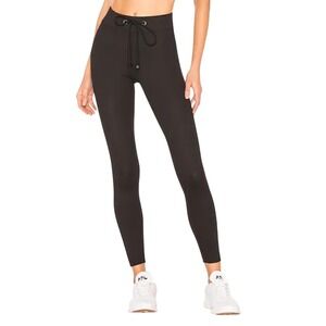 Koral Revolve Women's Leggings Black Duke Rib Drawstring Full Length Size S